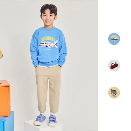 탑텐키즈 남아 더블시퀀 맨투맨