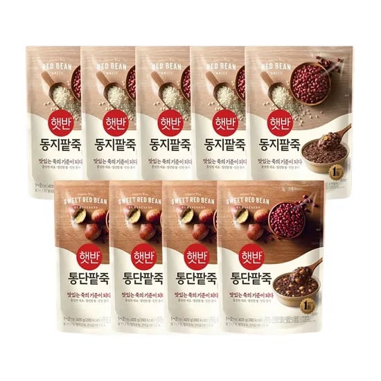 햇반죽 동지팥죽 420g 5개 통단팥죽 420g 4개