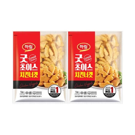 하림 굿초이스치킨너겟 1kg 2봉
