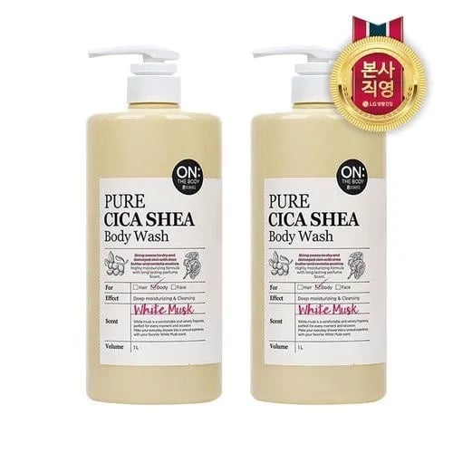온더바디 퓨어시카쉐어 바디워시 머스크향 1000ml x 2개