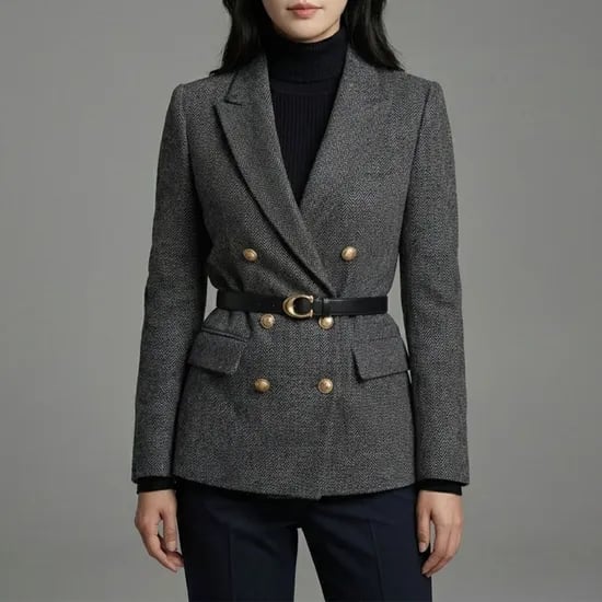 클라셰 시크클래식 헤링본 자켓 + 벨트 1개