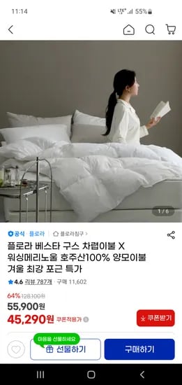 플로라 베스타 구스 블랜딩 차렵이불