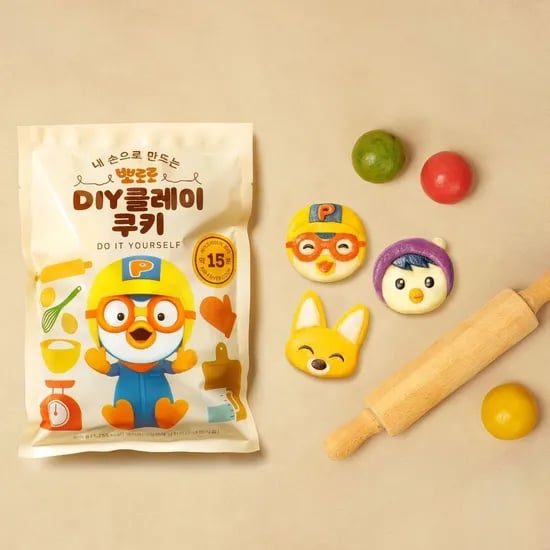 뽀로로 천연색소 DIY 클레이쿠키 과자만들기 2개세트