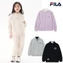 휠라키즈 엠보로고 기모 후드티