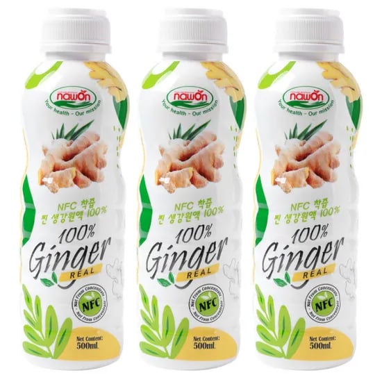 생강원액 100% 무설탕 500ml 3병