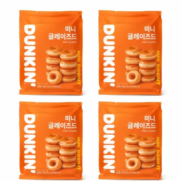 T감사제 던킨 미니도넛 글레이즈드 9개입 4팩
