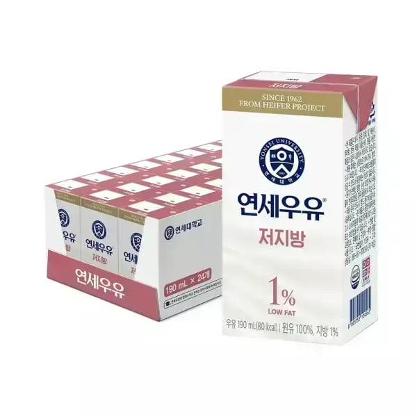 연세 저지방 멸균우유 190ml 24팩