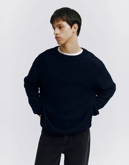 남편 7GG 텍스처드 크루넥 스웨터