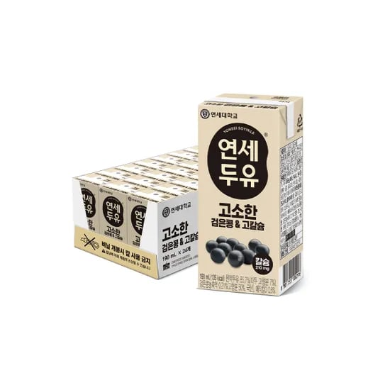 연세 고소한 검은콩 고칼슘 두유 190ml 24팩