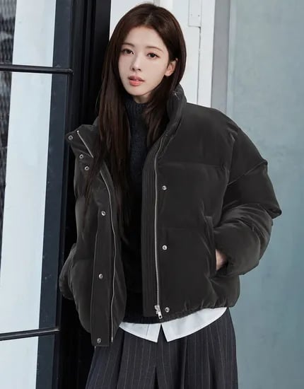브라운 러버 숏패딩 외 코듀로이 레더 클마 캔들