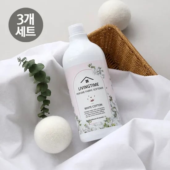 살림시대 3억마리 유산균 함유 퍼퓸 섬유유연제 1L 3개
