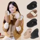시즌오프 클리어런스 미키 라이팅 털실내화 총3켤레