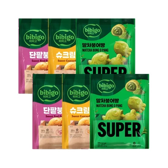 비비고 붕어빵 단팥 2개 슈크림 2개 말차 2개 총 6개