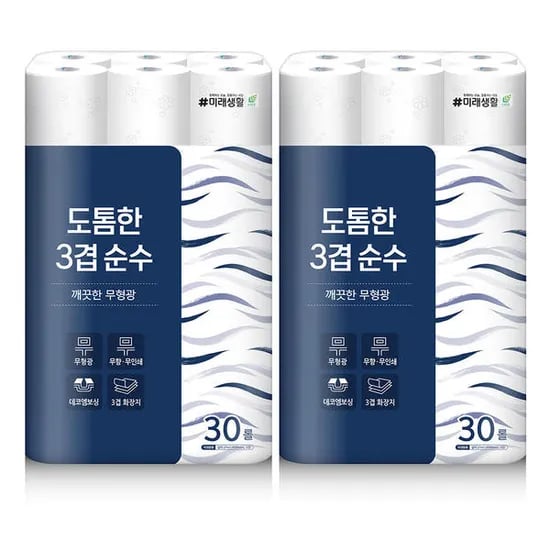 잘풀리는집 순수 3겹 28m 30롤 2롤