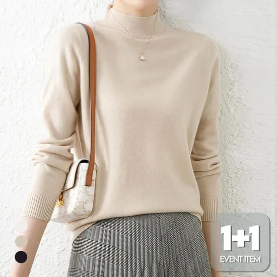 하프넥 데일리 니트 1+1