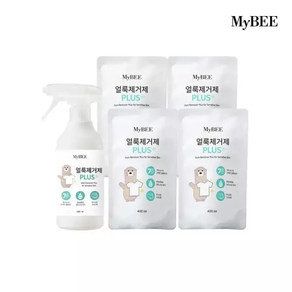 마이비 얼룩제거제플러스 용기 485ml 1개 플러스리필 400ml 4개