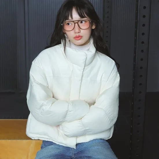 랩 덕 페이크레더 다운점퍼
