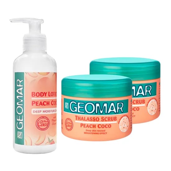 지오마 피치코코 바디스크럽 300g 2개 바디로션 250ml