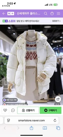 플라스틱아일랜드 후드 패딩 점퍼