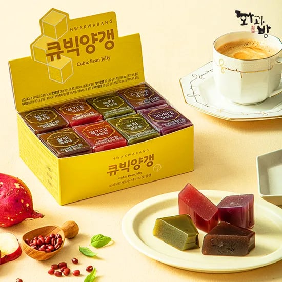 화과방 큐빅양갱 40g 24개입 쇼핑백