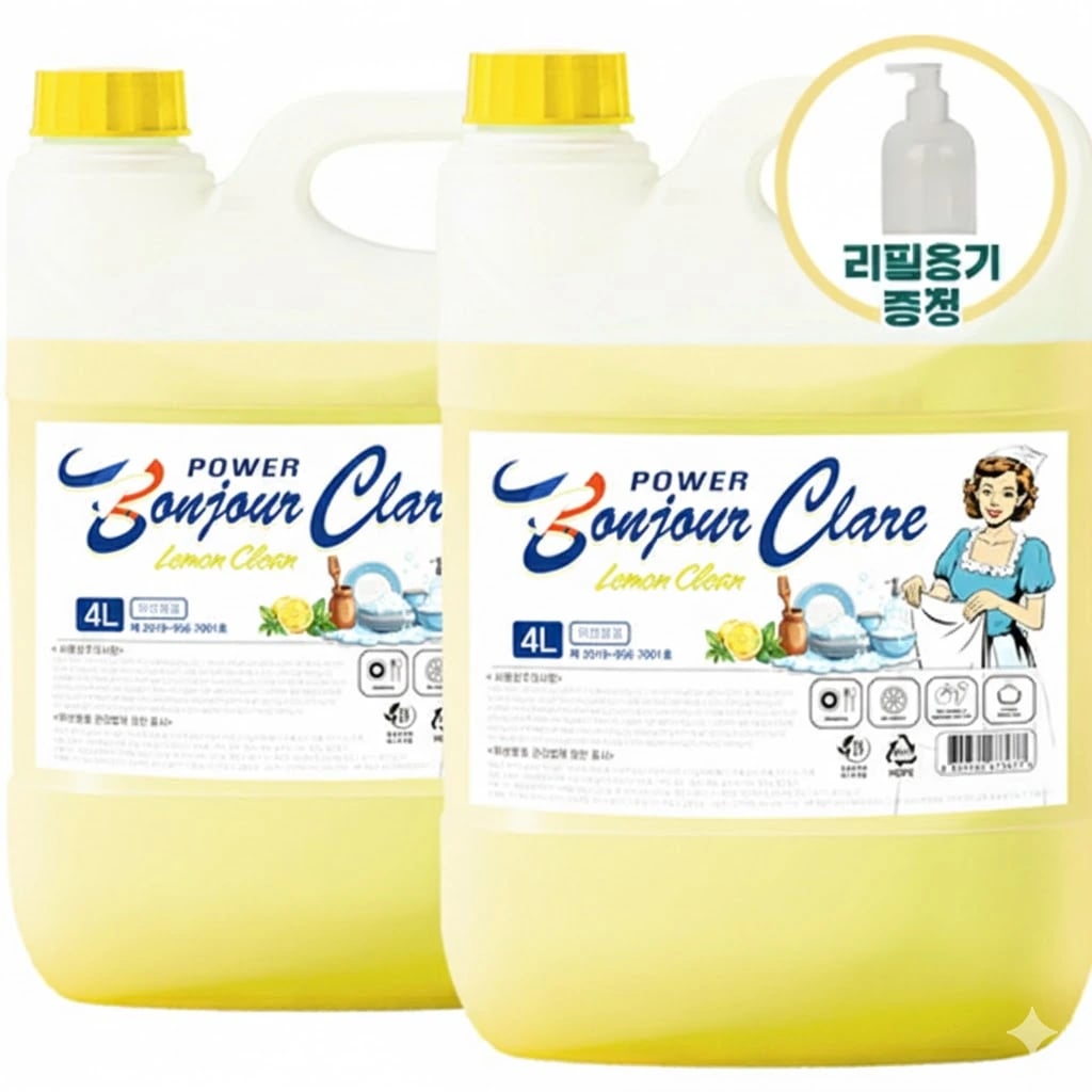 봉쥬르끌레어 레몬크린 주방세제 4L 2개 7900