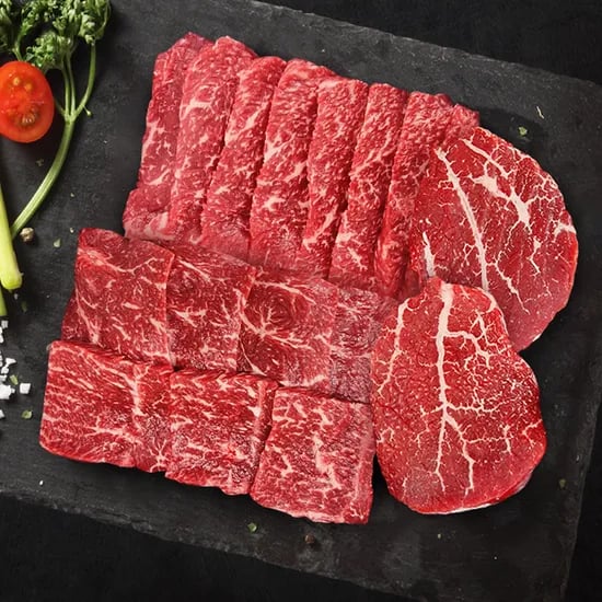 농협안심한우 투뿔 한우 모둠구이 한판 600g 1개