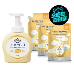 아이깨끗해 핸드워시 용기 490ml 용기 1개+450ml 리필 3개 10,900원