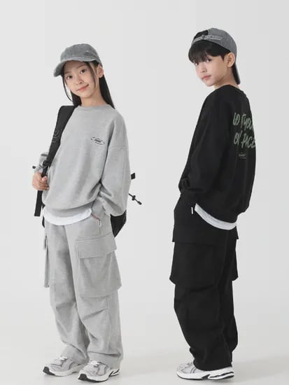 래픽 맨투맨 빅포켓 팬츠 셋업 2컬러