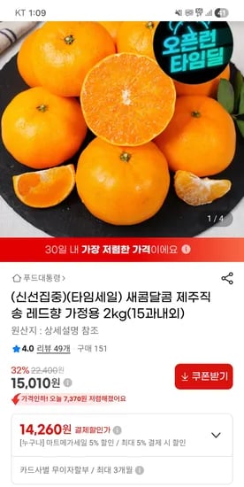 가정용 레드향 2kg