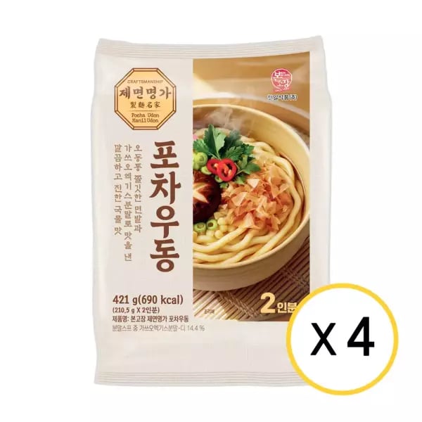 본고장 제면명가 포차우동 2인 421g 4개