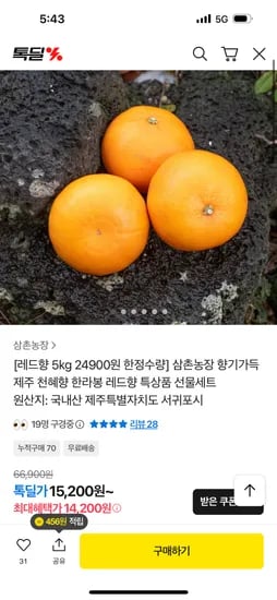 레드향 가정용혼합과 5kg 11~45과