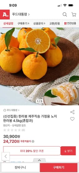 노지 한라봉 4.5kg