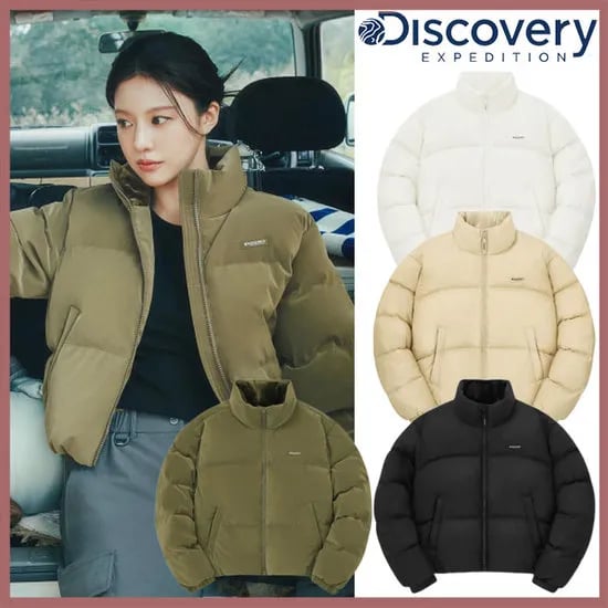 디스커버리 24FW 여성 헤이니 다운 크롭 숏패딩