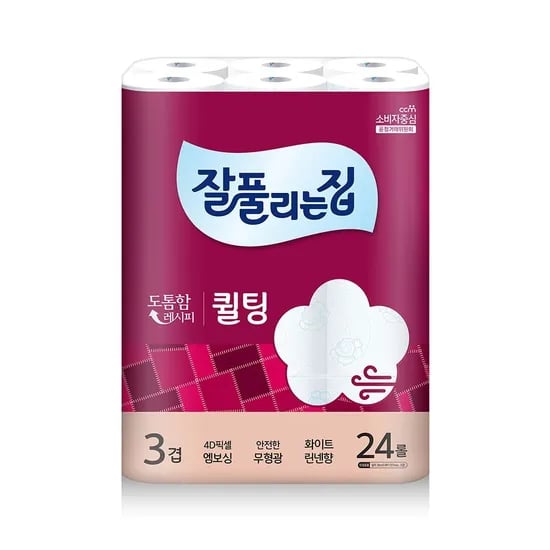 잘풀리는집 퀼팅 30m 24롤 2팩