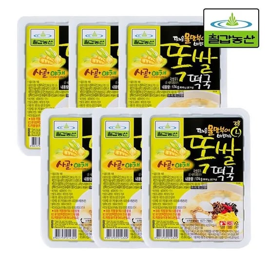 우리쌀 즉석 떡국 똑쌀떡국 174g 6개