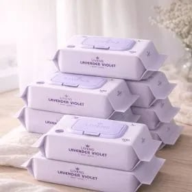 라벤더 바이올렛 물티슈 캡형 100매 20팩