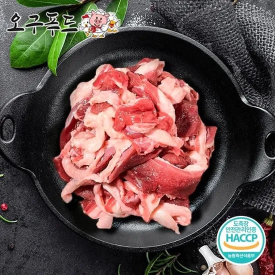 주원산 생오리 슬라이스 650g 1.3kg