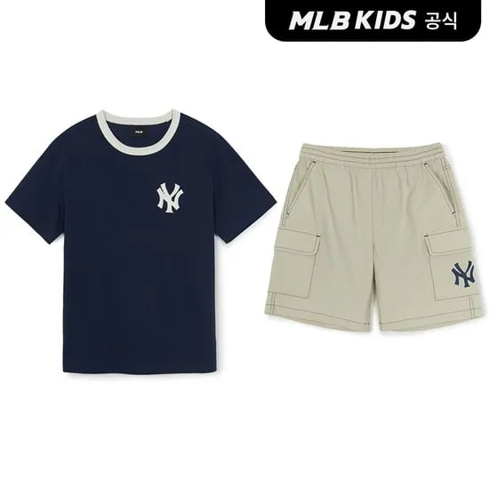 MLB키즈 베이직 반팔 상하복