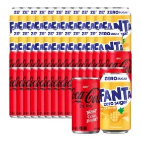 코카콜라제로 190ml x 30캔 + 환타제로파인애플 350ml x 24캔 23,430원