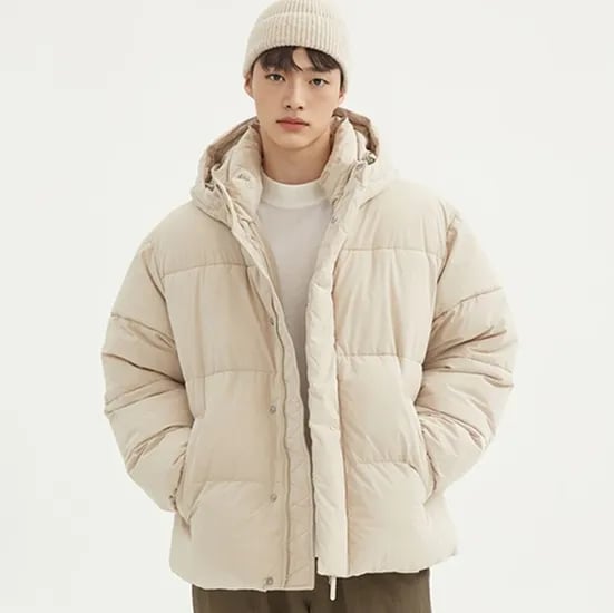 스파오 베이직 후드 푸퍼 무배 39900원