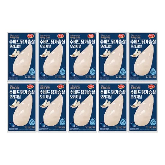 하림 수비드 닭가슴살 오리지널 100g 10개 17,900원