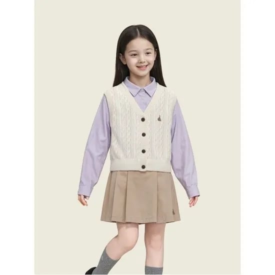 빈폴키즈 꽈배기 오픈형조끼