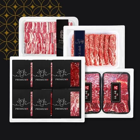 꽃 LA갈비 선물세트 우아한소 678 호주청정우 1.5kg x 2 3kg