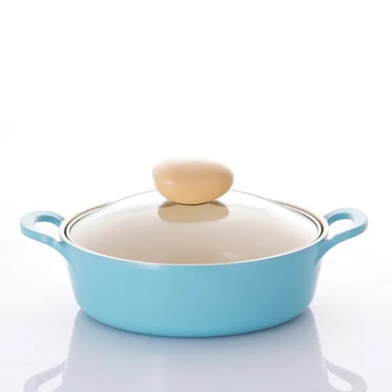 네오플램 레트로 유리뚜껑 전골냄비 22cm (민트) 18900원(유배)
