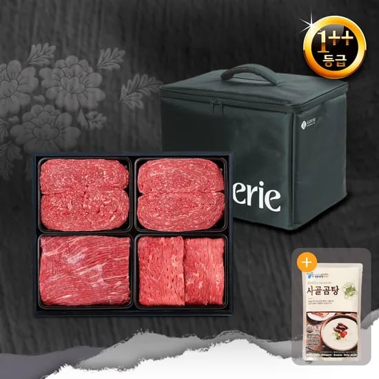 1++등급 한우 로얄3호세트(1.6kg 냉장, 불/불/국/산) 116,640원