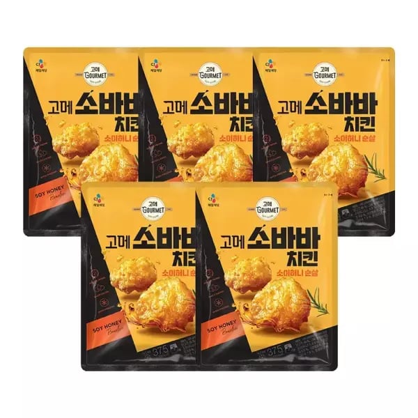 고메 소바바치킨 소이허니 순살 375g, 5개 18,410원