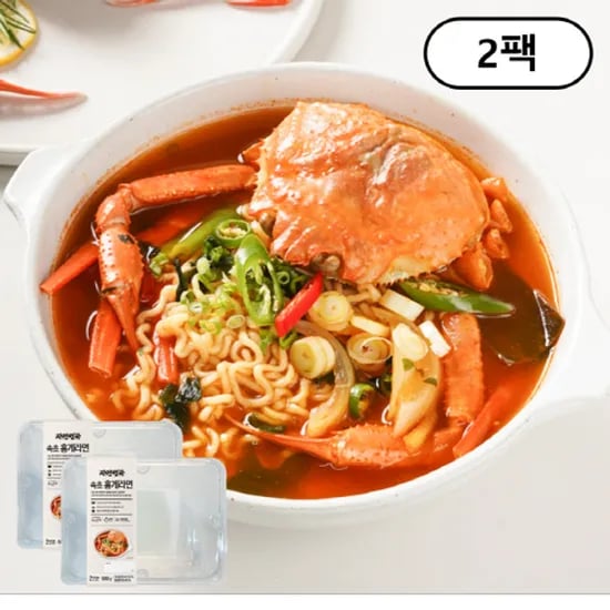 속초명물 얼큰한 홍게라면 키트 580g x 2팩 15,233원
