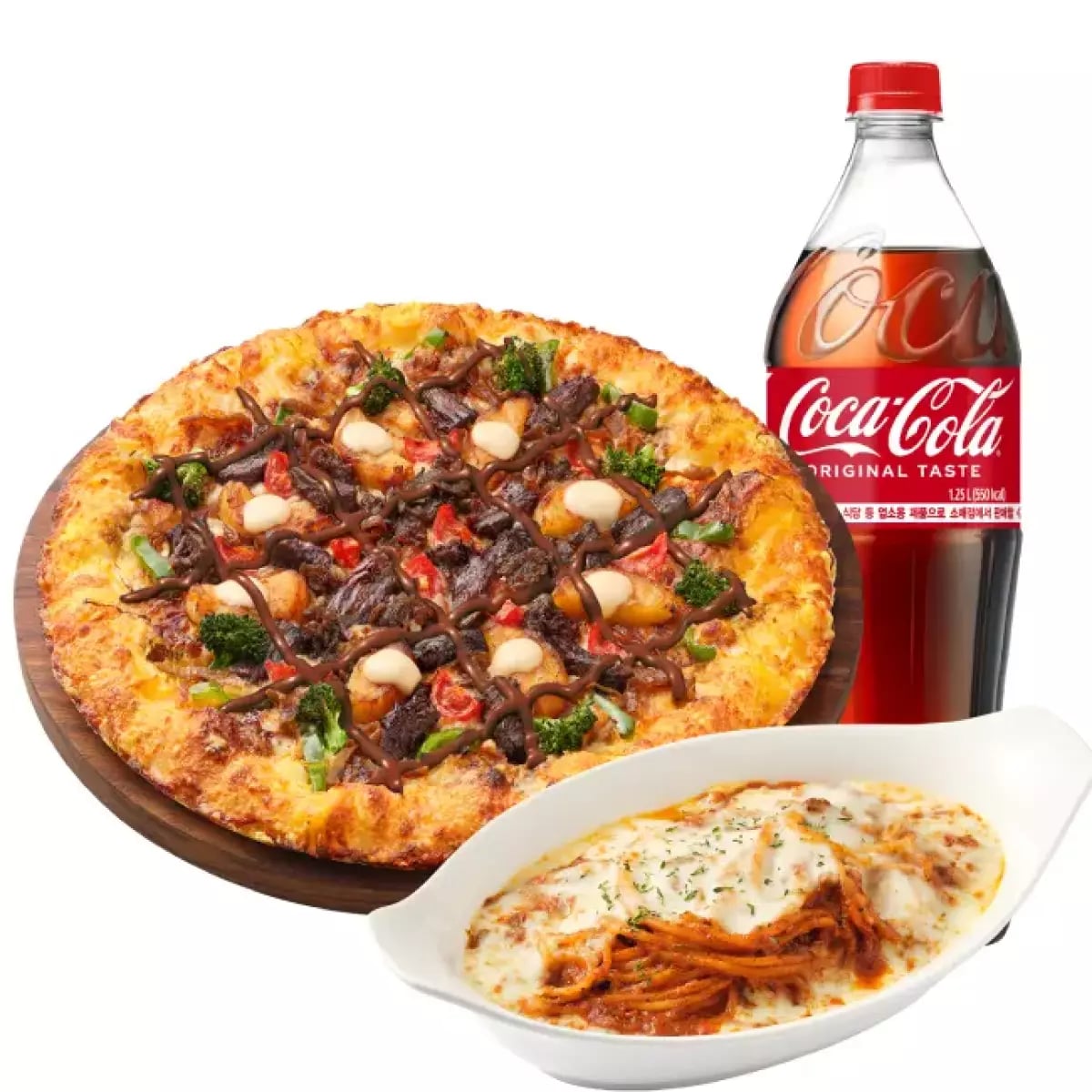 피자헛 블랙 BBQ 스테이크뇨끼 체다골드 엣지L 리치치즈파스타 콜라 21,350원