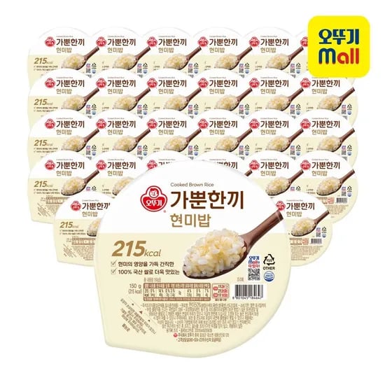 오뚜기 가뿐한끼 현미밥 150g 30개 22,040원