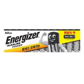 에너자이저 알카라인 패밀리팩 건전지 AA 24입+미니미케이스, 11900원